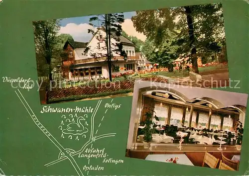 AK / Ansichtskarte Solingen Hotel Restaurant Schwanenmuehle im Solinger Forst Gastraum Solingen