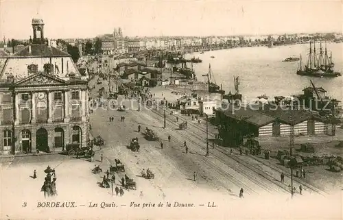 AK / Ansichtskarte Bordeaux_33 Les quais vue prise de la douane 