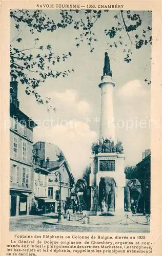 AK / Ansichtskarte Chambery_73 Fontaines des Elephants ou Colonne de Boigne 