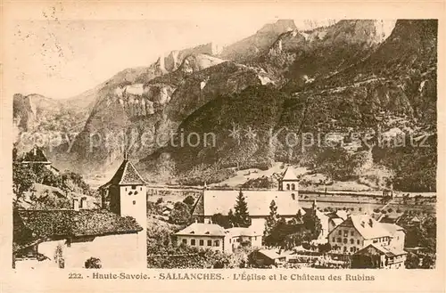 AK / Ansichtskarte Sallanches Eglise et Chateau des Rubins Sallanches