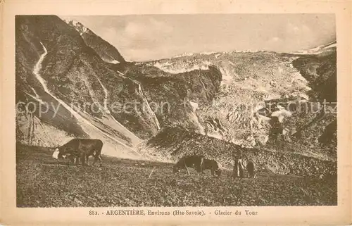 AK / Ansichtskarte Argentiere_74_Haute Savoie Vue panoramique Glacier du Tour Alpes 