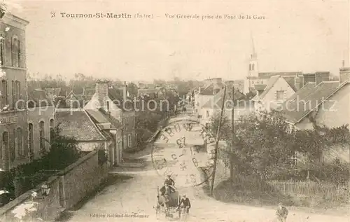 AK / Ansichtskarte Tournon Saint Martin_36_Indre Vue Generale prise du Pont de la Gare 