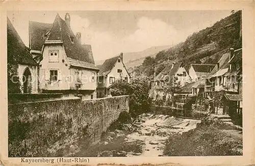 AK / Ansichtskarte Kaysersberg_Haut_Rhin Haeuserpartie an der Weiss Kaysersberg_Haut_Rhin