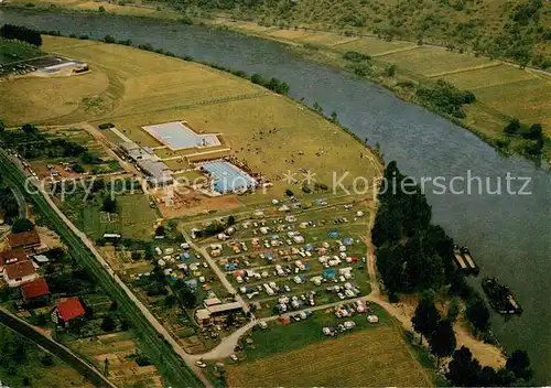 AK / Ansichtskarte Wertheim_Main Ferien Campingplatz Wertheim Fliegeraufnahme Wertheim Main