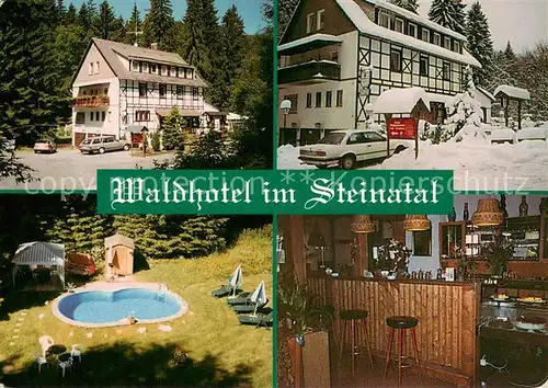 AK / Ansichtskarte Bad_Sachsa_Harz Waldhotel im Steinatal Pool Bar Bad_Sachsa_Harz