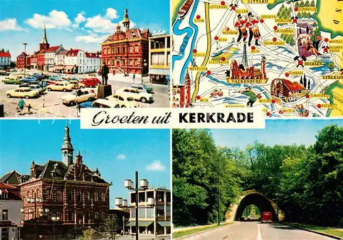 AK / Ansichtskarte Kerkrade Marktplatz Karte Palais Tunnel Kerkrade