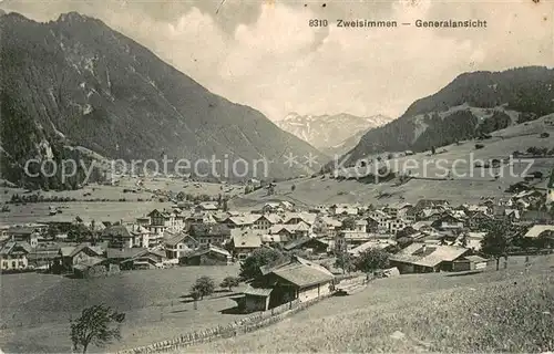 AK / Ansichtskarte Zweisimmen_BE Panorama 