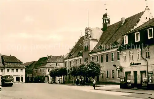 AK / Ansichtskarte Herzberg_Elster Karl Marx Platz mit Rathaus Herzberg_Elster