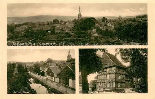 AK / Ansichtskarte Bockenem Panorama An der Nette Altes Fachwerkhaus Superintendentur Bockenem