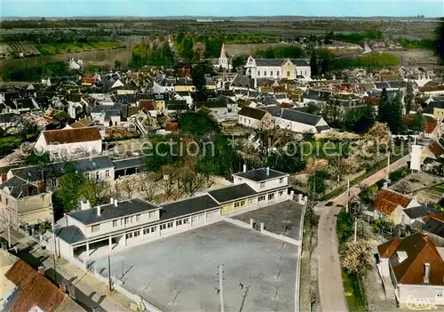 AK / Ansichtskarte Ecueille Le Groupe Scolaire Vue aerienne Ecueille