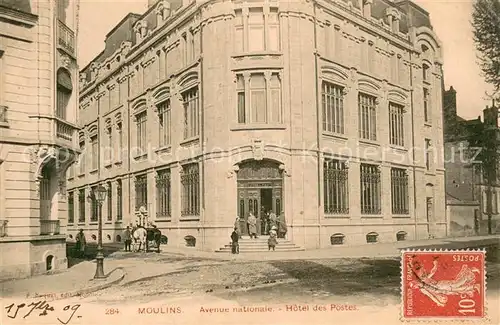 AK / Ansichtskarte Moulins_03_Allier Avenue nationale Hotel des Postes 