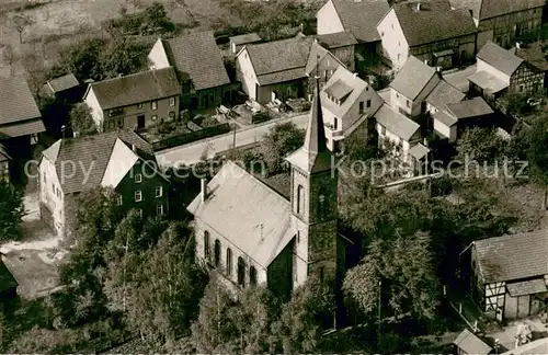 AK / Ansichtskarte Merlau Kirche Fliegeraufnahme Merlau