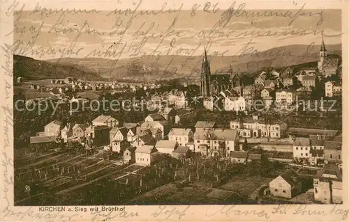 AK / Ansichtskarte Kirchen_Sieg mit Bruehlhof Panorama Kirchen Sieg