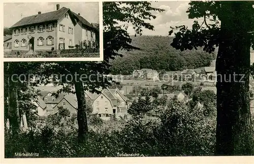 AK / Ansichtskarte Merkenfritz Gasthaus zum Hessischen Hof Panorama Merkenfritz