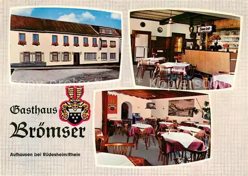 AK / Ansichtskarte Aulhausen Gasthaus Broemser Gastraeume Aulhausen