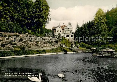 AK / Ansichtskarte Rengsdorf Hotel Cafe Obere Muehle Schwanenteich Rengsdorf