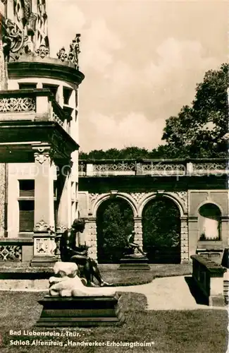 AK / Ansichtskarte Bad_Liebenstein Schloss Altenstein Handwerker Erholungsheim Skulptur Denkmal Bad_Liebenstein