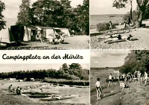 AK / Ansichtskarte Mecklenburg_Region Campingplatz an der Mueritz Mecklenburgische Seenplatte 