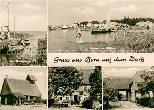 AK / Ansichtskarte Born_Darss Boddenhafen Zeltplatz am Bodden Waldschenke Born_Darss