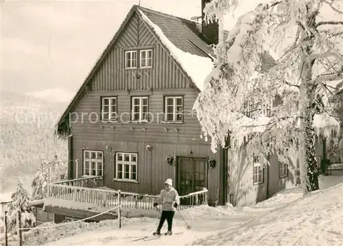 AK / Ansichtskarte Waltersdorf_Zittau Winteridyll an der Hubertusbaude Waltersdorf Zittau