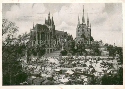 AK / Ansichtskarte Erfurt Dom und Severi Erfurt