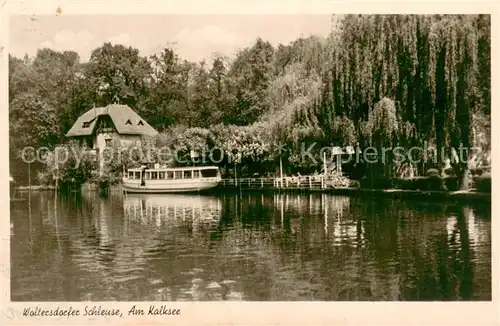 AK / Ansichtskarte Waltersdorf_Bad_Schandau Waltersdorfer Schleuse Am Kalksee Waltersdorf_Bad_Schandau