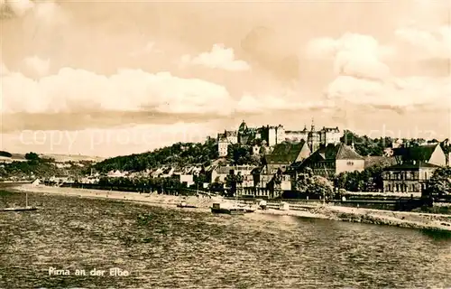 AK / Ansichtskarte Pirna_Elbe Strandpartie 