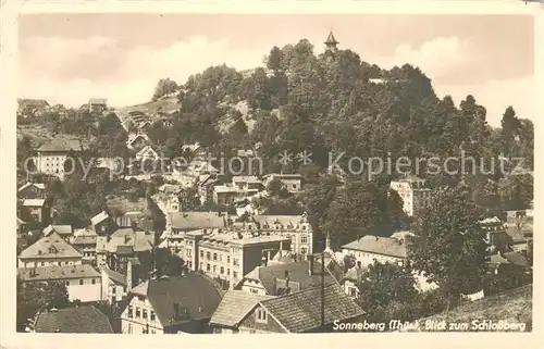 AK / Ansichtskarte Sonneberg_Thueringen mit Schlossbergblick Sonneberg Thueringen