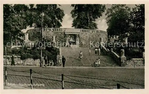 AK / Ansichtskarte Erfurt Stadtpark Aufgang Erfurt