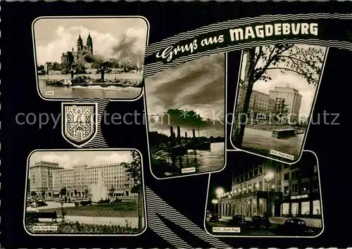 Magdeburg_Elbe Dom Wilh Pieck Allee Elbepartie HOG Stadt Prag 