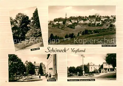 Schoeneck_Vogtland Alter Soell Panorama Rathaus Thaelmann Breitscheid Platz Schoeneck_Vogtland