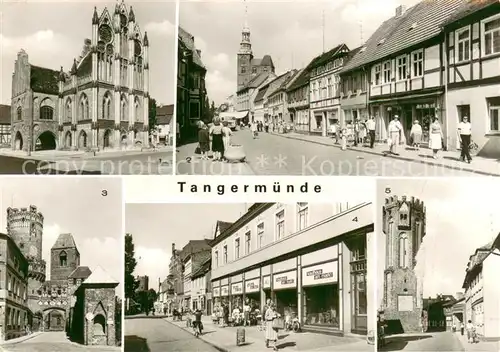 Tangermuende Rathaus Leninstrasse Neustaedter Tor Eulenturm Tangermuende