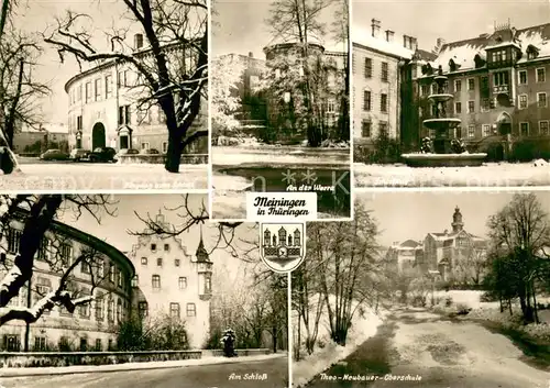 Meiningen_Thueringen Eingang zum Schloss Werrapartie Schlosshof Am Schloss Theo Neubauer Oberschule Meiningen Thueringen