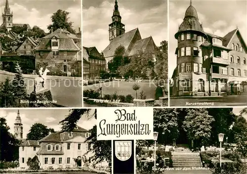 Bad_Langensalza Bergkirche Platz der DSF Kurverwaltung Klubhaus Kurgarten vor dem Klubhaus Bad_Langensalza