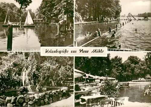 Neue_Muehle_Koenigs Wusterhausen Teilansichten Seepartien Brunnen Terrasse Neue_Muehle