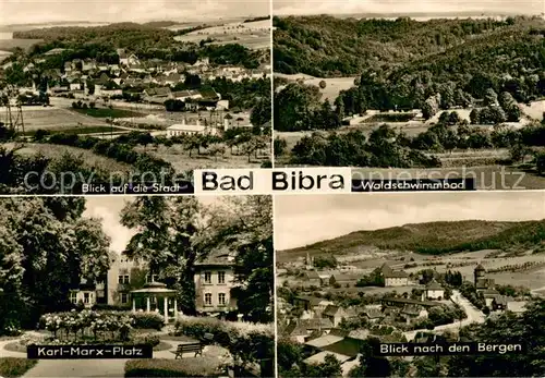 Bad_Bibra Stadtblick Waldschwimmbad Karl Marx Platz Panorama Bad_Bibra