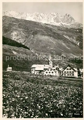 AK / Ansichtskarte Realp_UR Teilansicht mit Kirche 