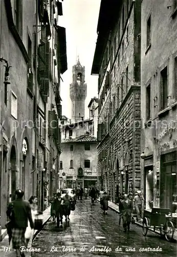 AK / Ansichtskarte Firenze_Florenz La Torre di Arnolfo da una contrada 