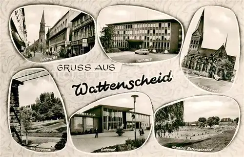 AK / Ansichtskarte Wattenscheid Rathaus Ehrenmal Bahnhof Wattenscheid