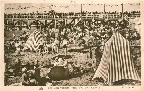 AK / Ansichtskarte Arcachon_33 A la plage 