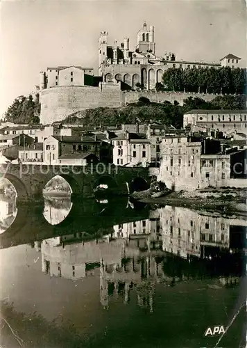 AK / Ansichtskarte Beziers_34 L Orb et la Cathedrale Saint Nazaire 