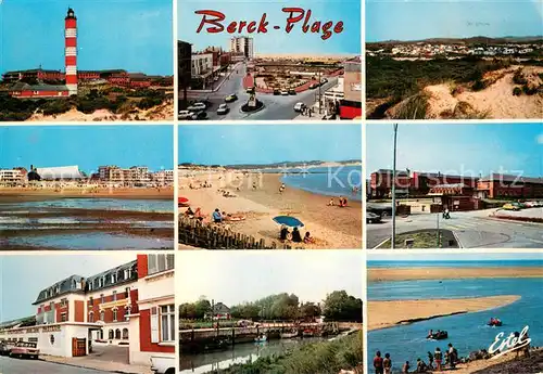 AK / Ansichtskarte Berck Plage_62 Le phare Le camping avec la piscine Plage de la baie dAuthiere Hopital Maritime La fondation Franco Americaine Louis Pasteur La baie d Authie 