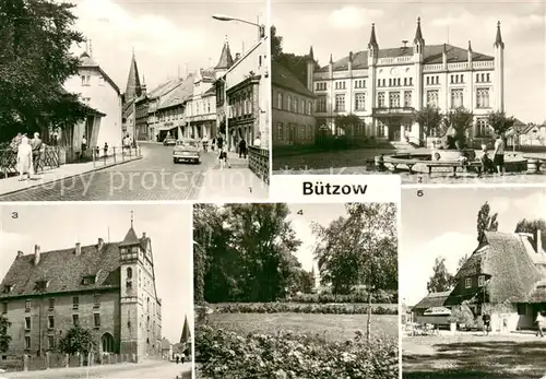 AK / Ansichtskarte Buetzow Wilh Pieck Str Rathaus Schloss Anlagen Naherholungszentrum Buetzow