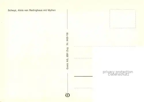 AK / Ansichtskarte Schwyz_SZ Alois von Redinghaus mit Mythen 