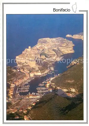 AK / Ansichtskarte Bonifacio_Corse_du_Sud Fliegeraufnahme mit Yachthafen Bonifacio_Corse_du_Sud