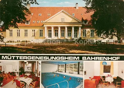 AK / Ansichtskarte Bahrenhof Muettergenesungsheim Gastraum Hallenbad Zimmer Bahrenhof