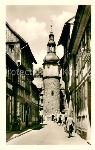 AK / Ansichtskarte Stolberg_Harz Motiv Innenstadt Turm Stolberg Harz