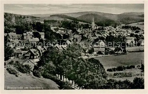 AK / Ansichtskarte Brotterode Stadtpanorama Ort am Inselberg Brotterode