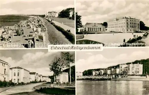 AK / Ansichtskarte Heiligendamm_Ostseebad Strand Kurhaus und Haus Mecklenburg Professor Vogel Strasse Strand Heiligendamm_Ostseebad