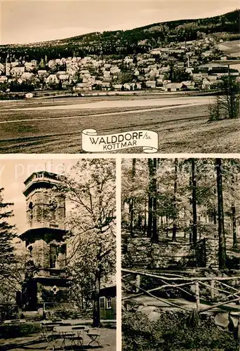 AK / Ansichtskarte Walddorf_Sachsen Panorama Aussichtsturm Gefallenen Denkmal Walddorf Sachsen